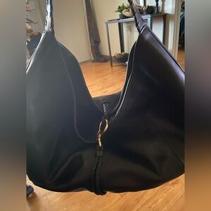 Ralph Lauren Elegant Black Leather Hobo Bag soft black beautiful leather